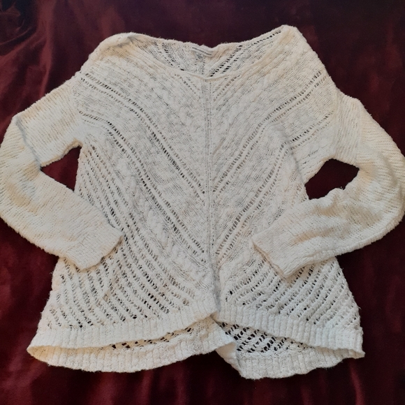 ❤ White American Eagle AE Knit Sweater Size S - Picture 2 of 5